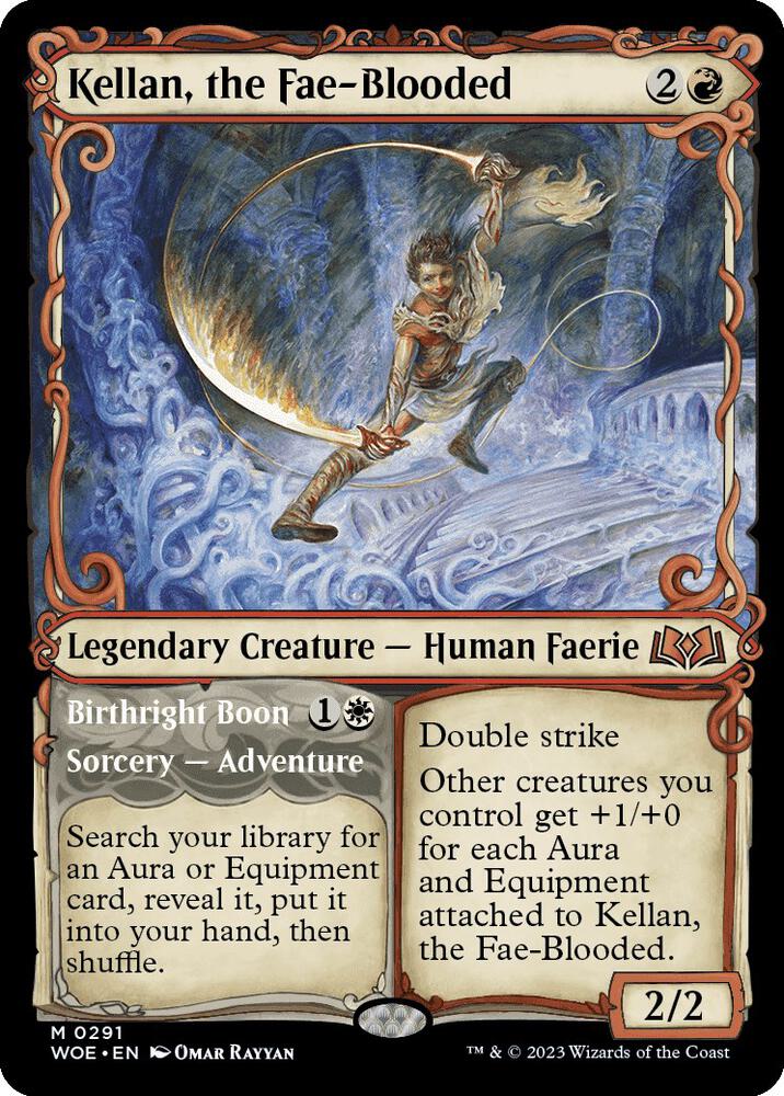 Kellan, the Fae-Blooded // Birthright Boon 291/276 (Wilds of Eldraine)  - Showcase Foil