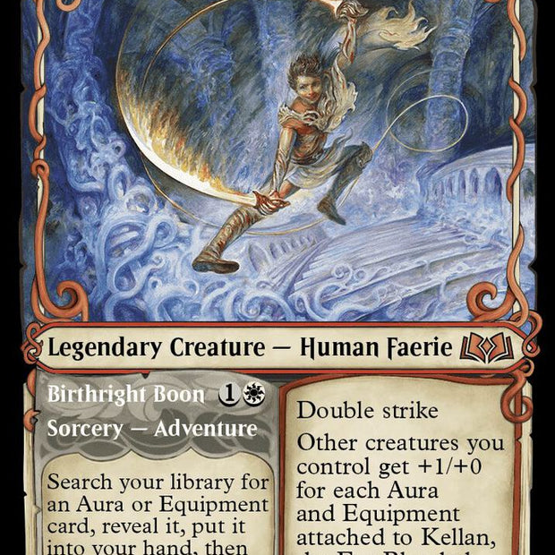 Kellan, the Fae-Blooded // Birthright Boon 291/276 (Wilds of Eldraine)  - Showcase Foil