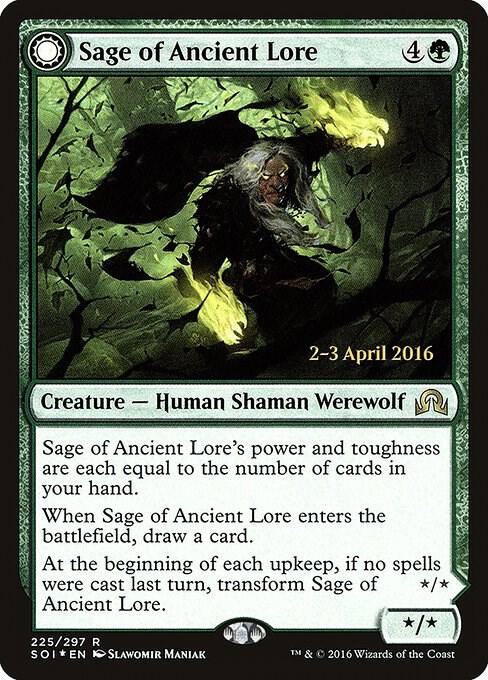 Sage of Ancient Lore 225s/89 (Prerelease Cards)  - Foil