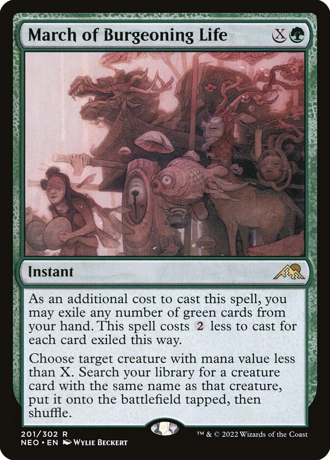 March of Burgeoning Life 201 (Kamigawa: Neon Dynasty) 