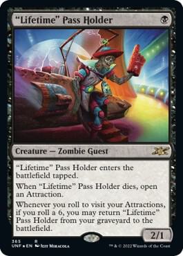 Lifetime Pass Holder Galaxy Foil 365/244 (Unfinity)  - Foil