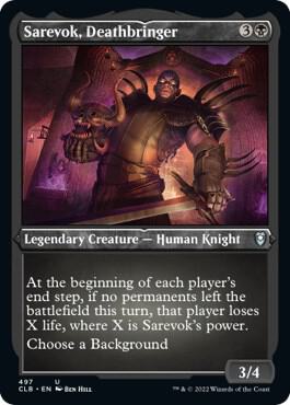 Sarevok Deathbringer Foil Etched 497 (Commander Legends: Battle for Baldur's Gate)  - Foil