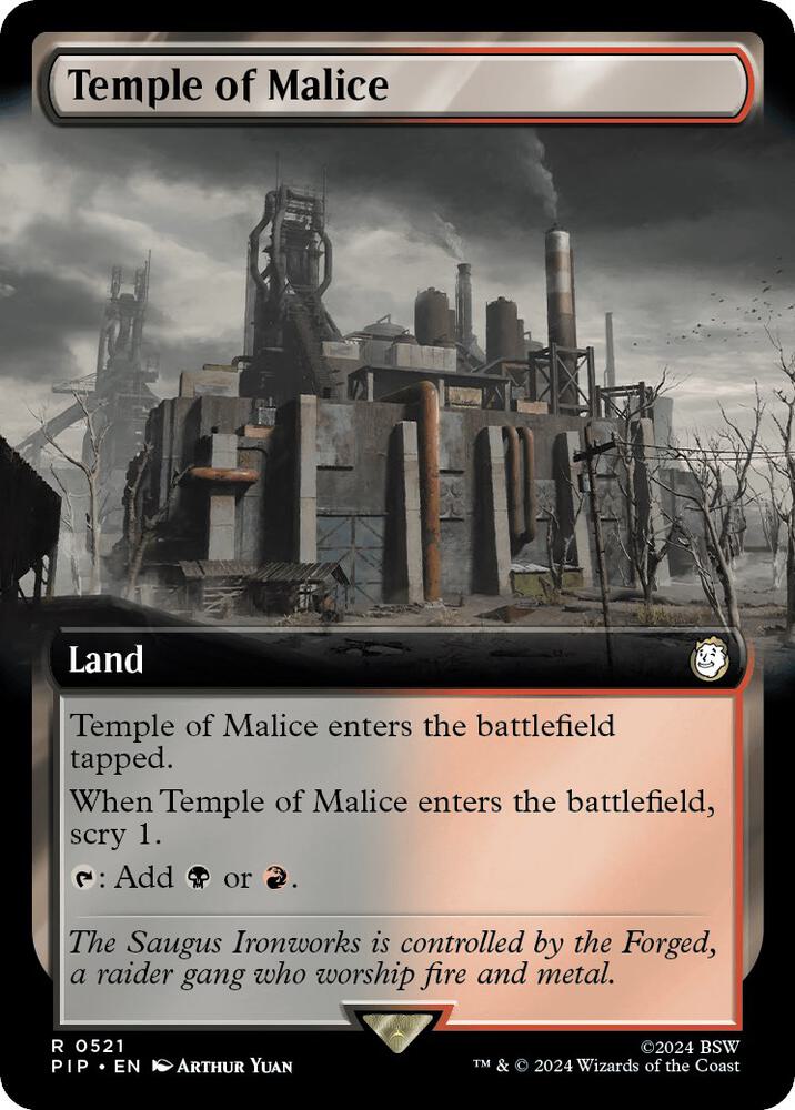 Temple of Malice Extended Art (Universes Beyond: Fallout) 