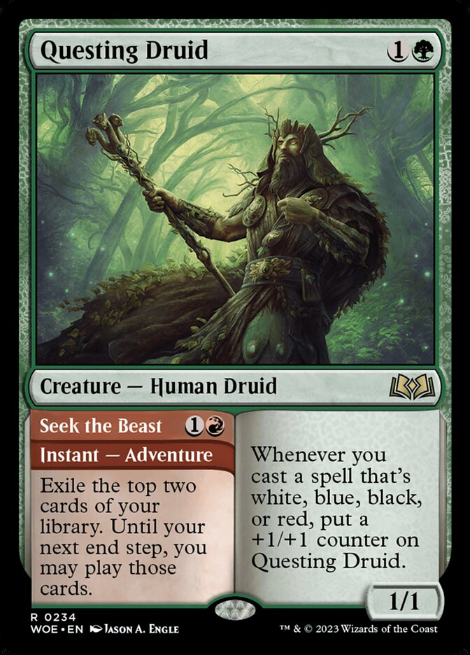 Questing Druid // Seek the Beast 234 (Wilds of Eldraine) 