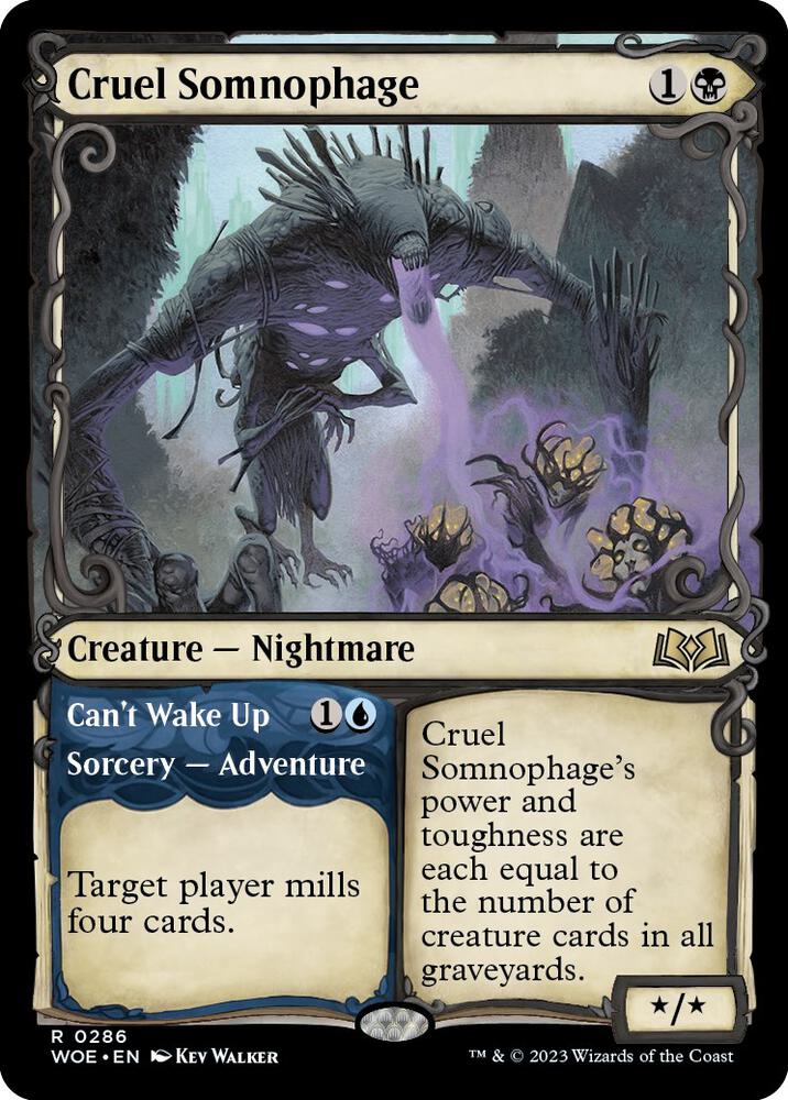Cruel Somnophage // Can't Wake Up 286 (Wilds of Eldraine) 