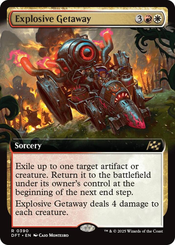 Explosive Getaway 390/291 (Aetherdrift)  - Extended Art Foil