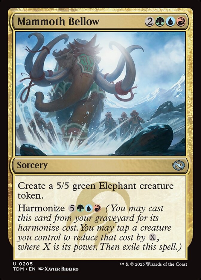 Mammoth Bellow 205/291 (Tarkir: Dragonstorm)  - Foil
