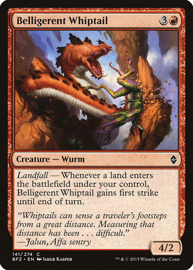 Belligerent Whiptail 141/274 (Battle for Zendikar) 