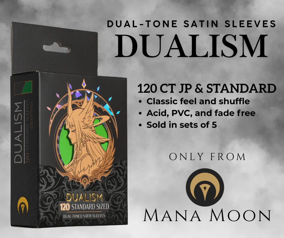 Mana Moon - DUALISM Black/Green Dual-Toned Satin Sleeves (120ct)