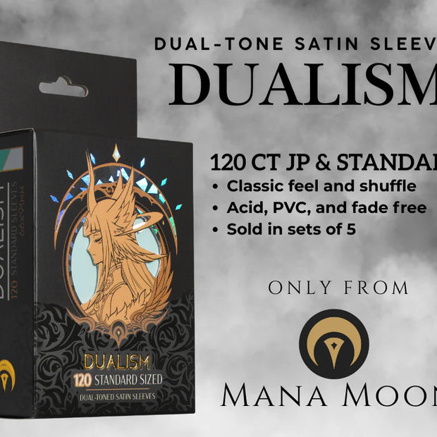 Mana Moon - DUALISM Teal/White Dual-Toned Satin Sleeves (120ct)