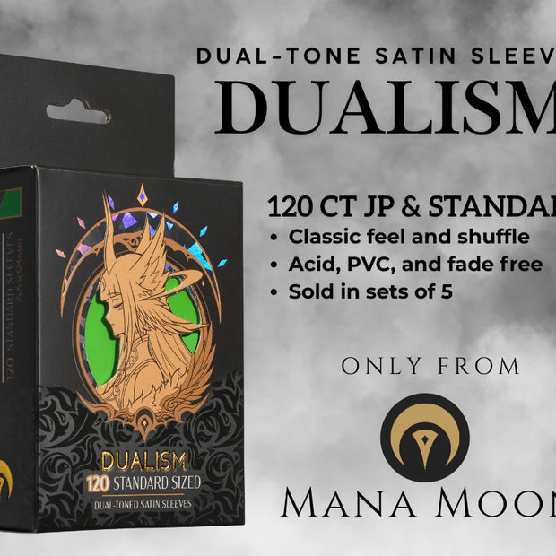 Mana Moon - DUALISM Black/Green Dual-Toned Satin Sleeves (120ct)