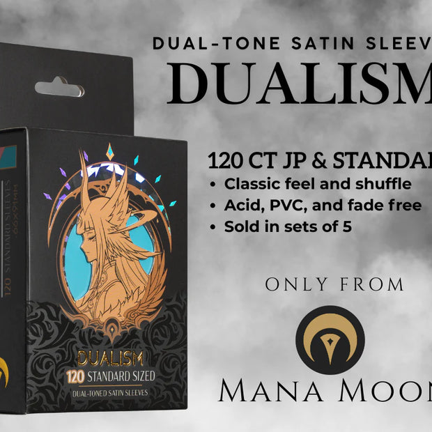 manamoon card sleeves DUALISM White/Black Dual-Toned Satin (120ct) Mana Moon - Apparel By