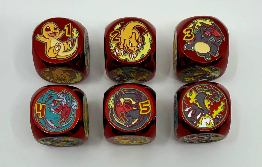 Mana Moon - Metal Plated Lizardo Dice - Shiny