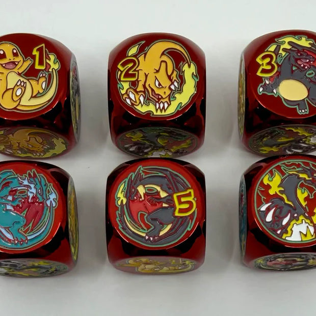Mana Moon - Metal Plated Lizardo Dice - Shiny