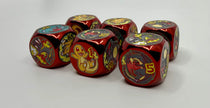Mana Moon - Metal Plated Lizardo Dice - Shiny