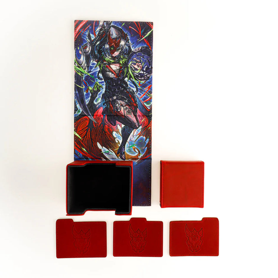 Mana Moon - Red Belle - Crimson Curse - Genuine Leather Dicewinder Deck Box