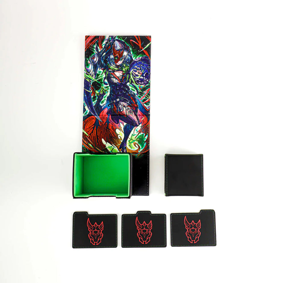 Mana Moon - Red Belle - Viridian Vex - Faux Leather Dicewinder Deck Box