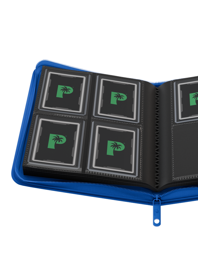 Collector's Series Top Loader Zip Binder - 4 Pocket - Blue