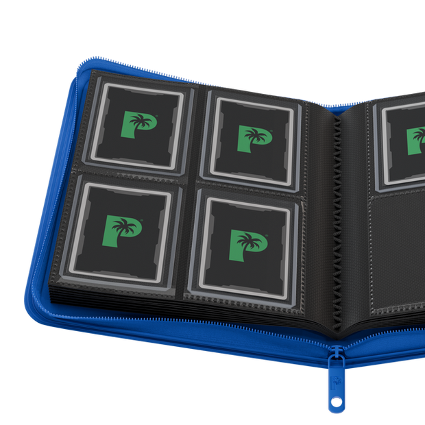 Collector's Series Top Loader Zip Binder - 4 Pocket - Blue