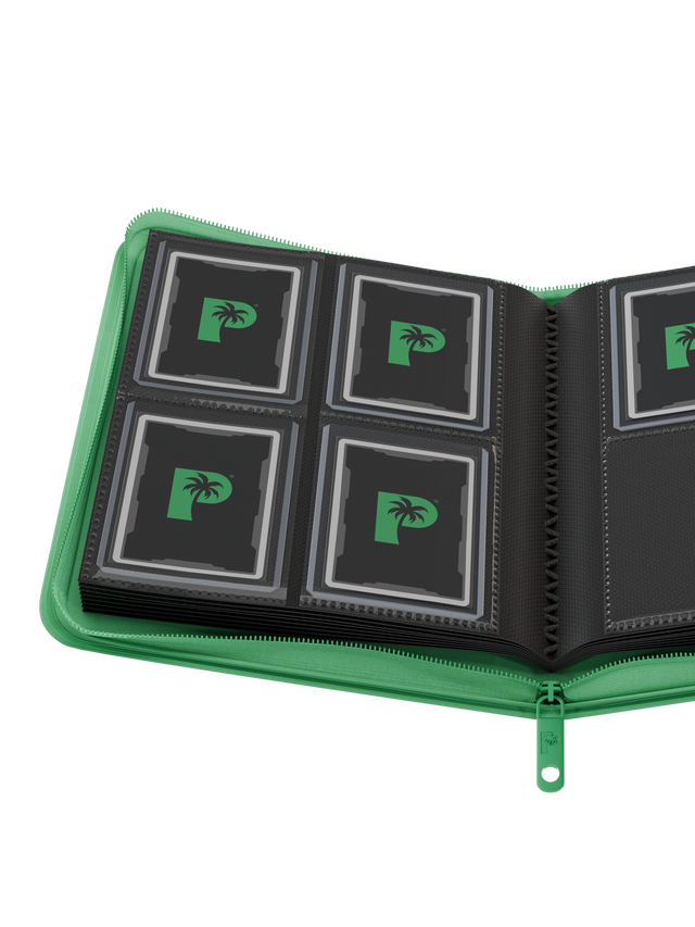 Collector's Series Top Loader Zip Binder - 4 Pocket - Green