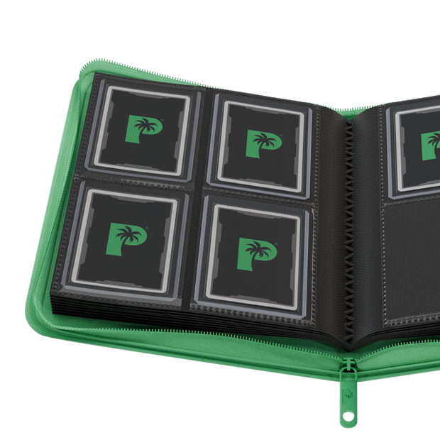 Collector's Series Top Loader Zip Binder - 4 Pocket - Green