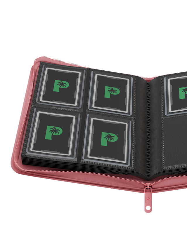 Collector's Series Top Loader Zip Binder - 4 Pocket - Pink
