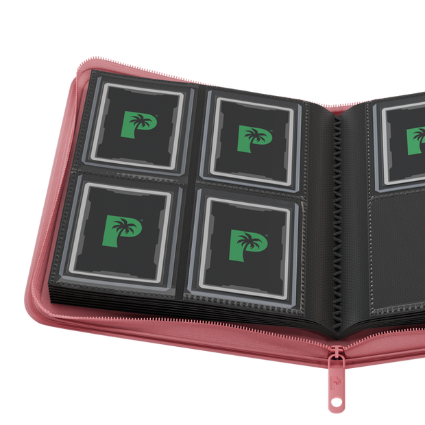 Collector's Series Top Loader Zip Binder - 4 Pocket - Pink