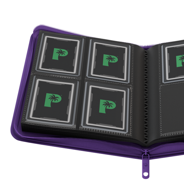 Collector's Series Top Loader Zip Binder - 4 Pocket - Purple