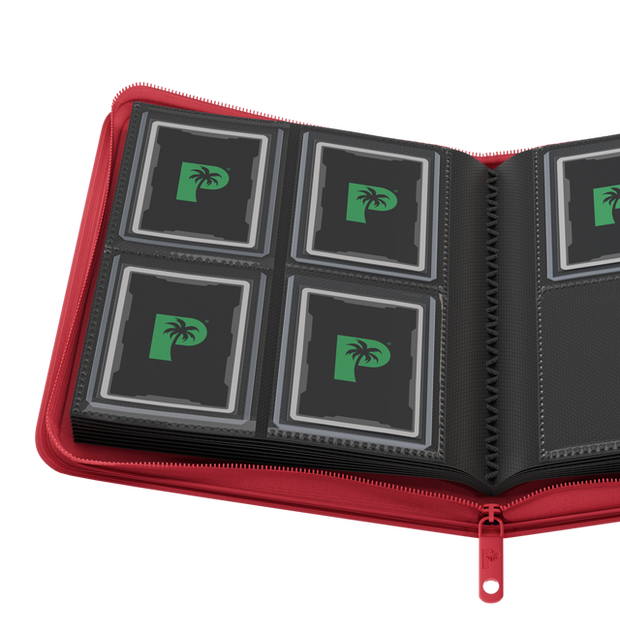 Collector's Series Top Loader Zip Binder - 4 Pocket - Red