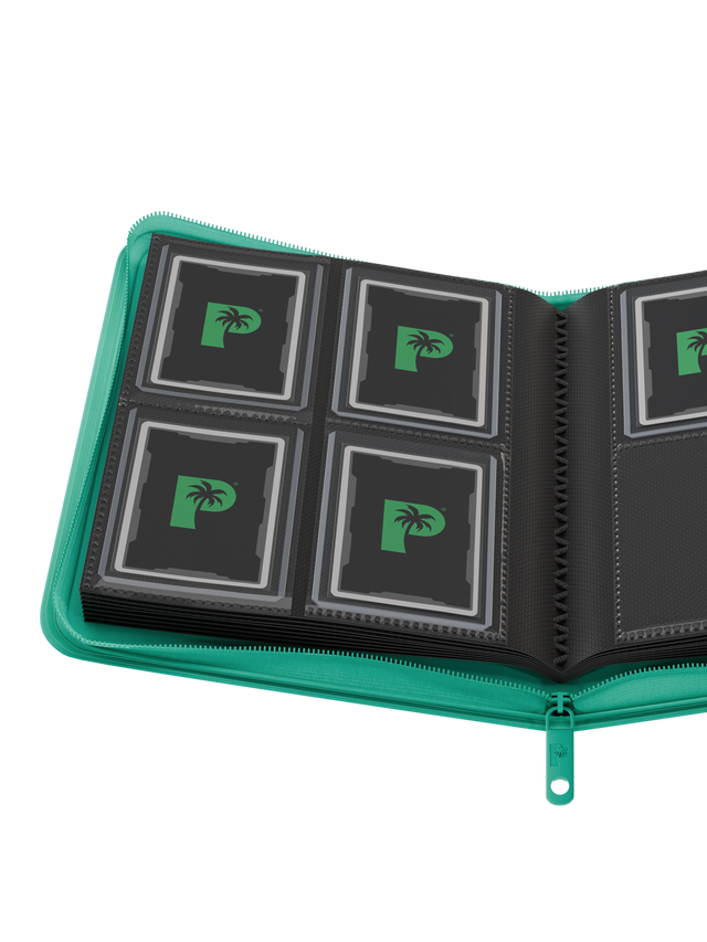 Collector's Series Top Loader Zip Binder - 4 Pocket - Turquoise