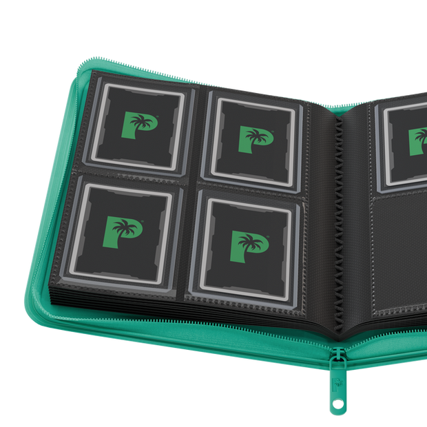 Collector's Series Top Loader Zip Binder - 4 Pocket - Turquoise