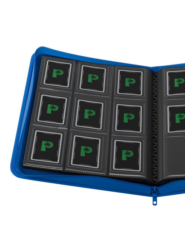 Collector's Series Top Loader Zip Binder - 9 Pocket - Blue