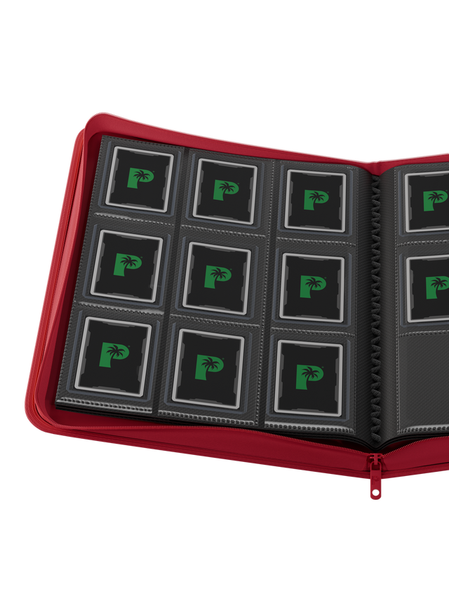 Collector's Series Top Loader Zip Binder - 9 Pocket - Red