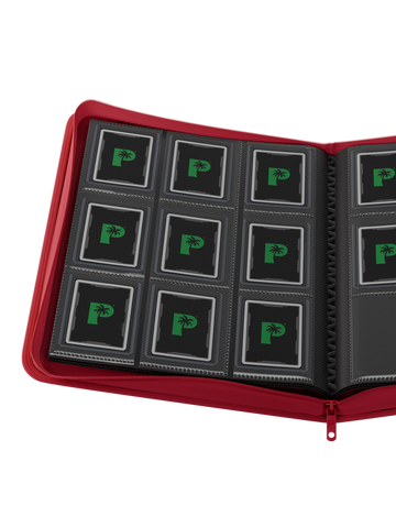 Collector's Series Top Loader Zip Binder - 9 Pocket - Red