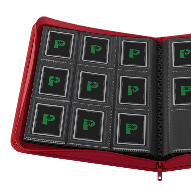 Collector's Series Top Loader Zip Binder - 9 Pocket - Red