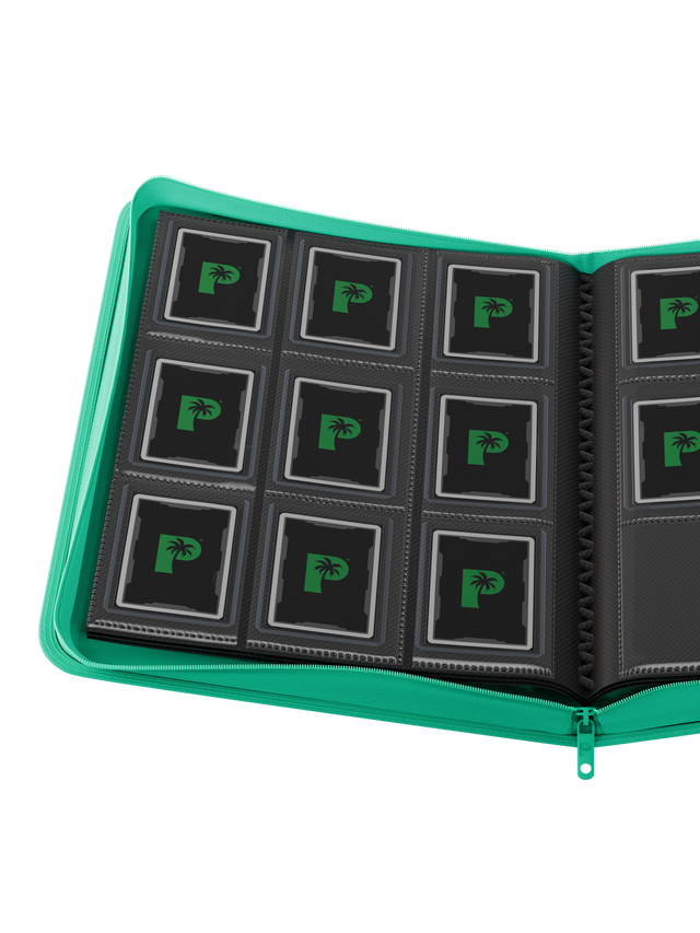 Collector's Series Top Loader Zip Binder - 9 Pocket - Turquoise