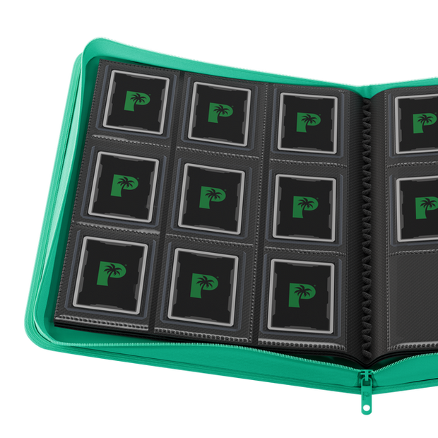 Collector's Series Top Loader Zip Binder - 9 Pocket - Turquoise
