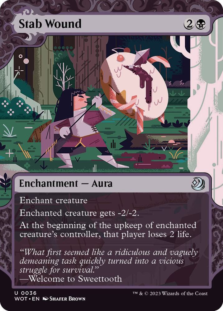 Stab Wound 36/63 (Wilds of Eldraine: Enchanting Tales)  - Showcase Foil