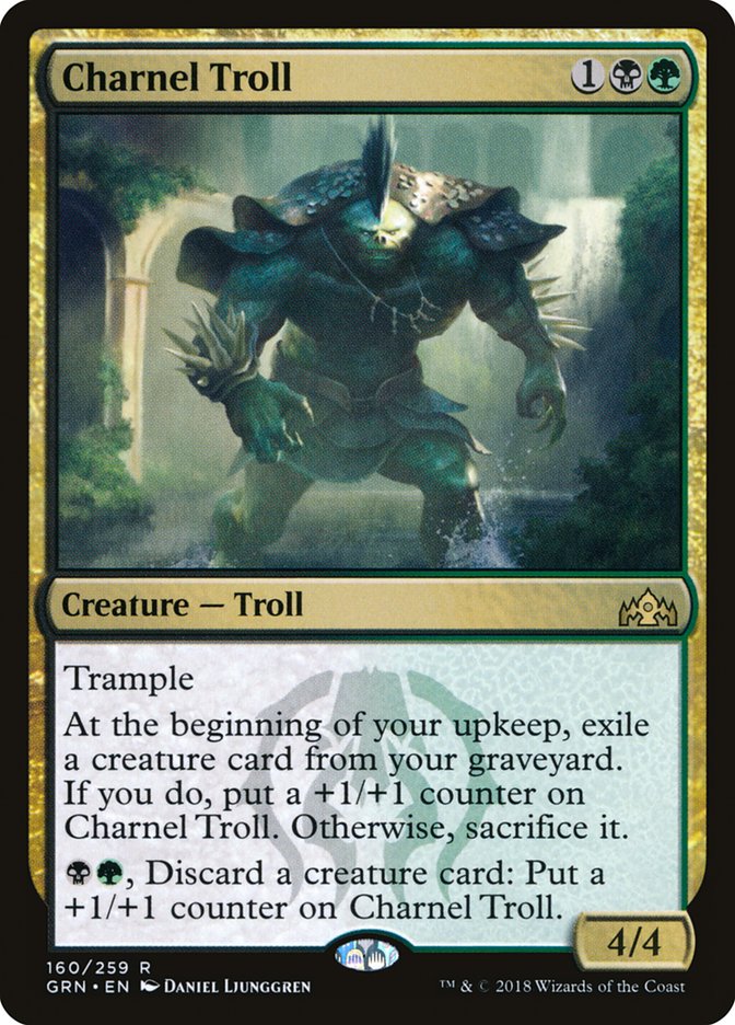 Charnel Troll 160 (Guilds of Ravnica)  - Foil
