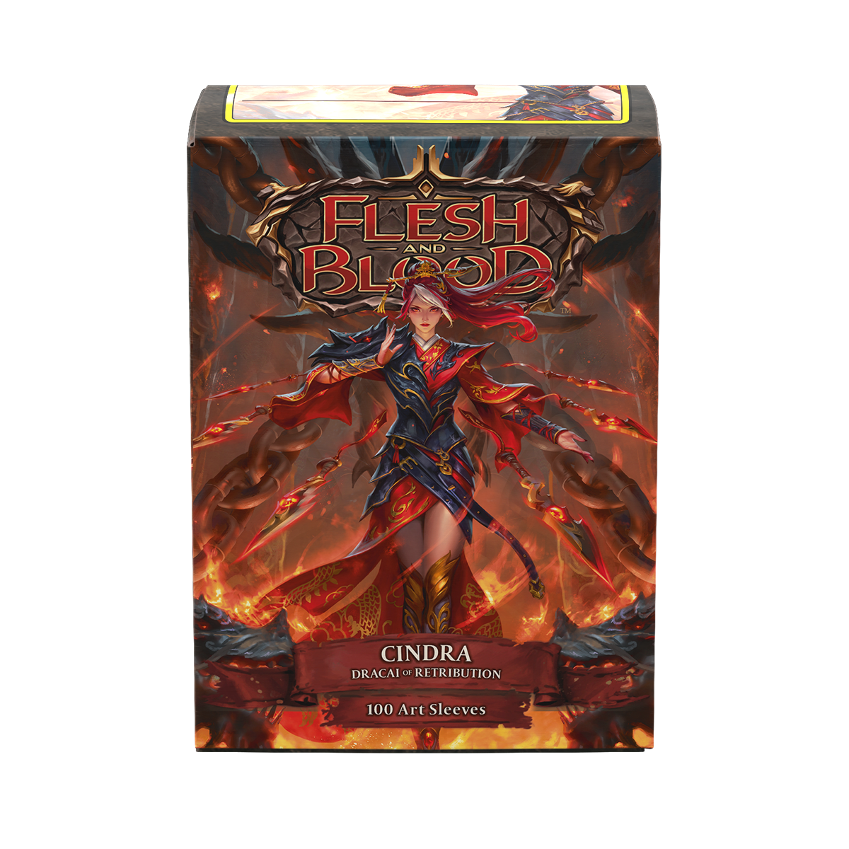 Dragon Shield: Standard 100ct Art Sleeves - Flesh and Blood (Cindra, Dracai of Retribution)