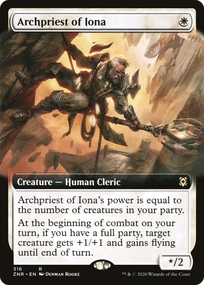 Archpriest of Iona 316/280 (Zendikar Rising)  - Extended Art Foil