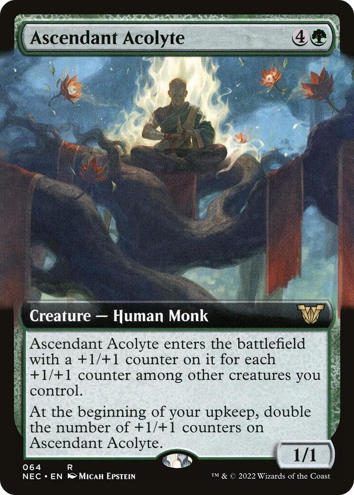 Ascendant Acolyte 64 (Commander: Kamigawa: Neon Dynasty)  - Extended Art