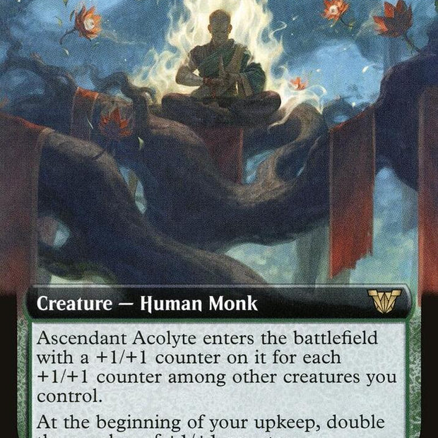 Ascendant Acolyte 64 (Commander: Kamigawa: Neon Dynasty)  - Extended Art
