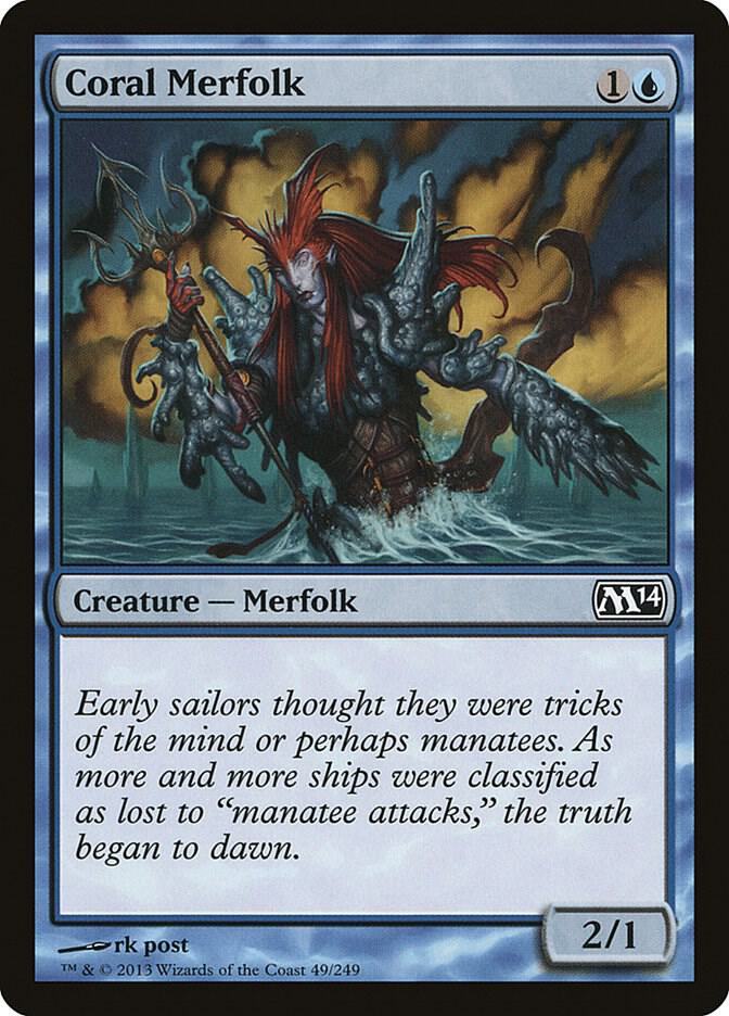 Coral Merfolk 49/249 (Magic 2014 (M14)) 