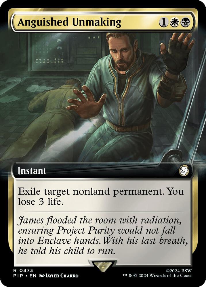Anguished Unmaking 473/326 (Universes Beyond: Fallout)  - Extended Art Foil
