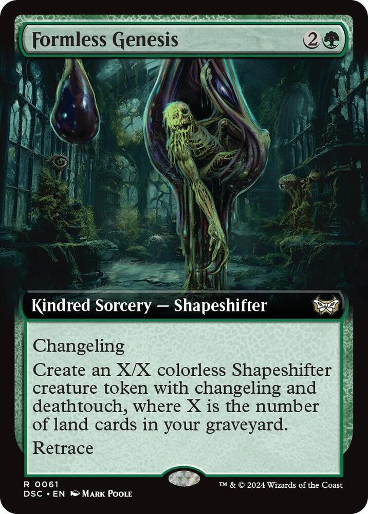 Formless Genesis 61/40 (Commander: Duskmourn: House of Horror)  - Extended Art