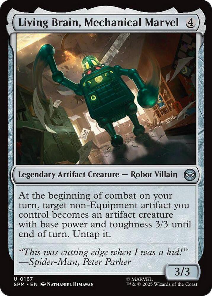 Living Brain, Mechanical Marvel 167/198 (Marvel's Spider-Man)  - Foil
