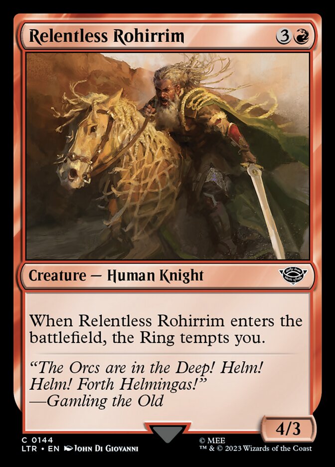 Relentless Rohirrim 144/281 (Universes Beyond: The Lord of the Rings: Tales of Middle-earth) 