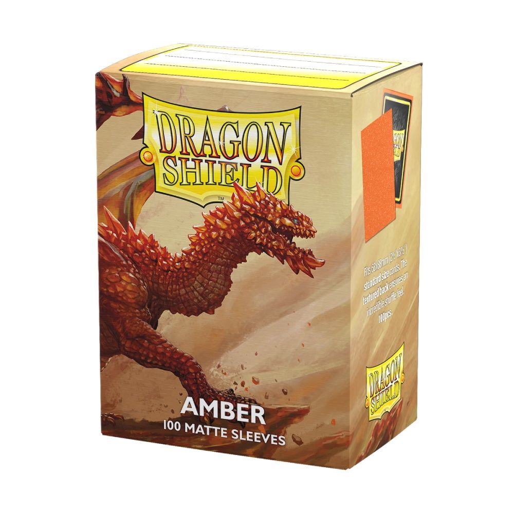 Dragon Shield: Standard 100ct Sleeves - Amber (Matte)