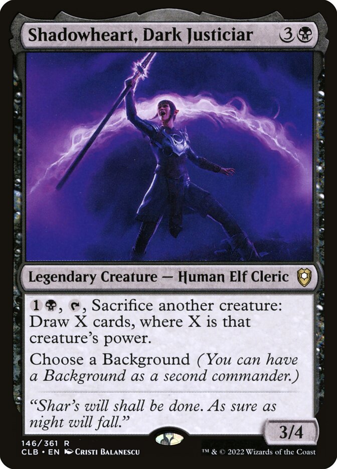 Shadowheart, Dark Justiciar 146 (Commander Legends: Battle for Baldur's Gate) 